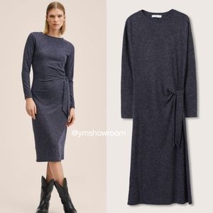 MANGO bow knit dress